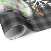 Weihnachten niedlich Pinguin rot grüne Lichter Sch Geschenkpapier (Rolleneckpunkt)