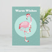 Weihnachten Niedlich Pink Flamingo (Stehend Vorderseite)