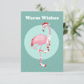 Weihnachten Niedlich Pink Flamingo (Stehend Vorderseite)