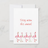 Weihnachten Niedlich Pink Flamingo (Rückseite)