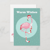 Weihnachten Niedlich Pink Flamingo (Vorne/Hinten)