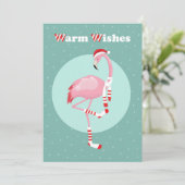 Weihnachten Niedlich Pink Flamingo (Stehend Vorderseite)