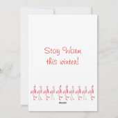 Weihnachten Niedlich Pink Flamingo (Rückseite)