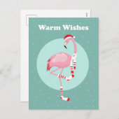 Weihnachten Niedlich Pink Flamingo (Vorne/Hinten)