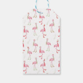 Weihnachten Niedlich Pink Flamingo Muster Geschenkanhänger (Rückseite)