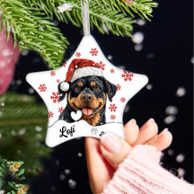 Weihnachten Niedlich Rottweiler Hund Personalisier