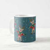 Weihnachten Niedlich Rudolph the Red nosed Rentier Kaffeetasse (Vorderseite Links)