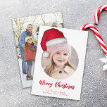 Weihnachten Niedlich Santa Elf Funny Whimsical 2 F<br><div class="desc">Jolly Santa Claus und whimsical und niedlich Jolly Elf aus dem Nordpol. Dieses Whimsical und Fun Multi Foto Weihnachtskartentablett hat ein 2 Foto Layout. Mit diesem lustigen und niedlichen Design mit niedlichen Hüten ist es einfach, Fotos zu diesem Layout hinzuzufügen. Wünschen Sie und Ihren ein frohes Weihnachtsfest mit dieser skurrilen...</div>