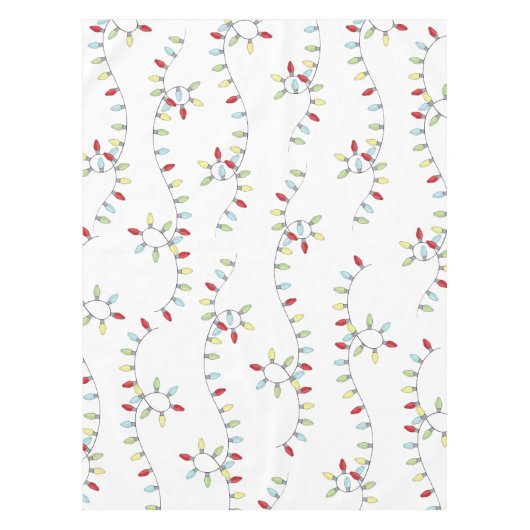 Weihnachten Niedlich Simple Colorful String Light Tischdecke (Vorderseite)