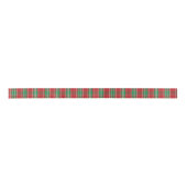 Weihnachten Niedlich Simple Red Kariert Pattern Ru Satinband (Vorderseite)
