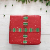 Weihnachten Niedlich Simple Red Kariert Pattern Ru Satinband