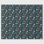 Weihnachten Niedlich Snowman Holiday Pattern Geschenkpapier (Flach)