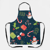 Weihnachten Niedlich Snowman Holiday Pattern Schürze (Vorderseite)