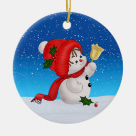 Weihnachten Niedlich Snowman Keramik Ornament