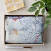 Weihnachten Niedlich Snowman Nativa Wasserfarbe Fa Seidenpapier (Geschenk)