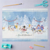 Weihnachten Niedlich Snowman Nativa Wasserfarbe Fa Seidenpapier (Basteln)