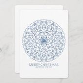 Weihnachten Niedlich Snowmen Hand Drawn Mandala (Vorne/Hinten)