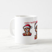 Weihnachten Niedlich Teddy Coffee Classic Tasse (Vorderseite Links)