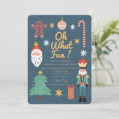 Weihnachten Niedlich Welch lustiger Whimsischer Ge Einladung (Stehend Vorderseite)