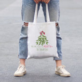 Weihnachten Niedlich Winter Greenery Mistletoe Sim Tragetasche