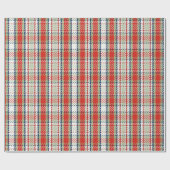 Weihnachten Niedlich Winter Rot Grün Kariertes Mus Geschenkpapier (Flach)