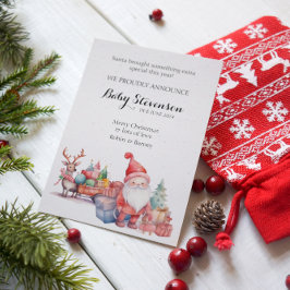 Weihnachten niedliche Aquarellsanta und Rentiere