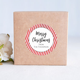 Weihnachten Niedliche Fotocollage Simple Newspapie Runder Aufkleber