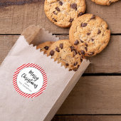 Weihnachten Niedliche Fotocollage Simple Newspapie Runder Aufkleber