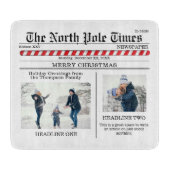 Weihnachten Niedliche Fotocollage Simple Newspapie Schneidebrett (Vorderseite)
