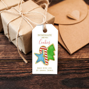 Weihnachten Niedliche hausgemachte Liebe Cookies Geschenkanhänger