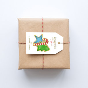 Weihnachten Niedliche hausgemachte Liebe Cookies Geschenkanhänger
