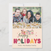 Weihnachten niedliche Hunde bunt moderne Urlaubska (Vorderseite)