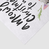 Weihnachten Niedliche Kitty Cat Typografie Seidenpapier (Ausschnitt)