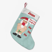 Weihnachten niedliche kundenspezifische freche kleiner weihnachtsstrumpf (Vorderansicht (hängend))