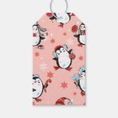 Weihnachten - Niedliche Pinguine Geschenkanhänger (Vorderseite)