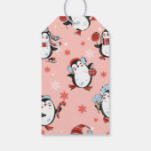 Weihnachten - Niedliche Pinguine Geschenkanhänger (Rückseite)