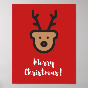 Weihnachten, Niedliche Rentiere Poster