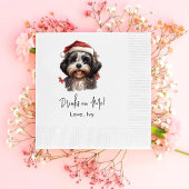 Weihnachten Niedliche Shih Tzu Dog Drinks auf mir Serviette