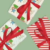 Weihnachten Niedliche Whimsical Cookie Cutouts Geschenkpapier Set
