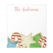 Weihnachten Niedliche Whimsical Holiday Cookies Sp Notizblock (Vorderseite)