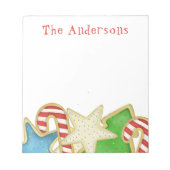 Weihnachten Niedliche Whimsical Holiday Cookies Sp Notizblock (Vorderseite)