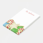 Weihnachten Niedliche Whimsical Holiday Cookies Sp Post-it Klebezettel (angewinkelt)