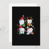 Weihnachten Niedliche Zähne Zahnassistent Xmas Den Einladung (Vorne/Hinten)