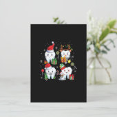 Weihnachten Niedliche Zähne Zahnassistent Xmas Den Einladung (Stehend Vorderseite)