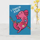 Weihnachten Niedlicher Axolotl mit Ornamenten Karte (Gelbe Blume)