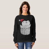 Weihnachten Niedlicher Baby Pinguin in Turtleneck  Sweatshirt (Vorne ganz)