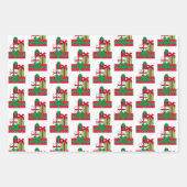 Weihnachten Niedlicher Bärenurlaub Gegenwart Schne Geschenkpapier Set (Vorderseite 2)