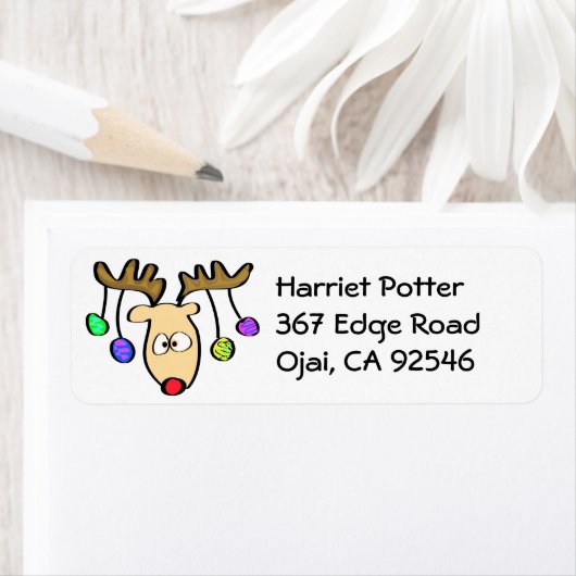 Weihnachten Niedlicher Cartoon Red Nose Reindeer (Insitu)