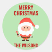 Weihnachten Niedlicher Cartoon Runder Aufkleber (Vorderseite)