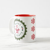 Weihnachten Niedlicher Cartoon Weihnachtsfeiertage Zweifarbige Tasse (Vorderseite Links)
